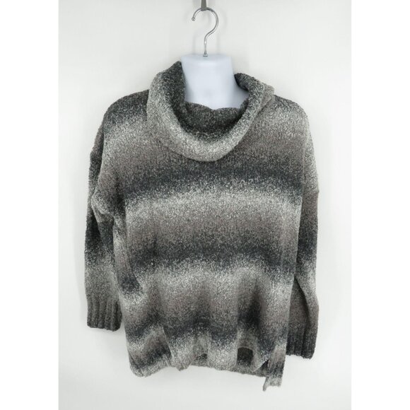 Style & Co Gray Striped Cowl Neck Sweater XL NWOT - Picture 1 of 4